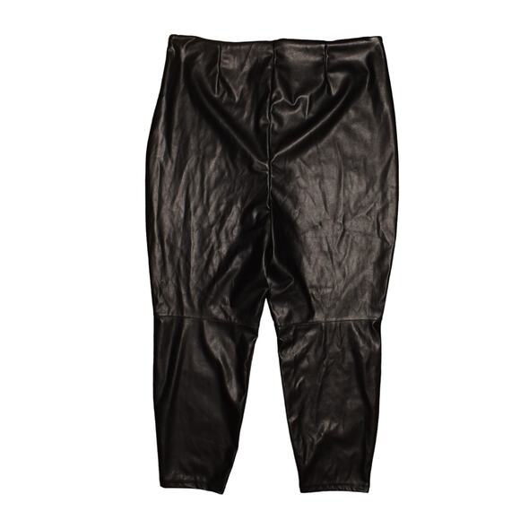 FABLETICS‎ NEW $90 High Rise Vegan Leather Ankle Legging Black 4X - Picture 2 of 3